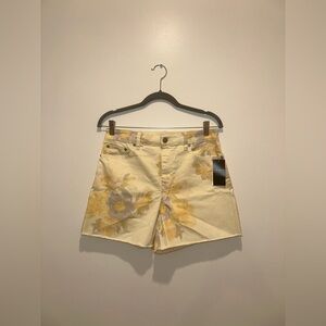 Lauren Ralph Lauren Black Label Yellow Floral Jean Shorts Women’s Size 4